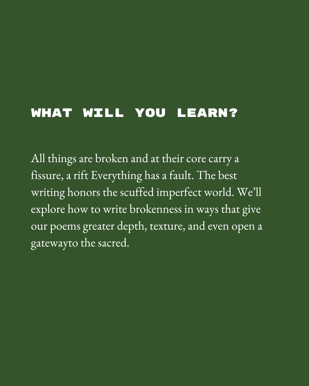 Writing the Broken Poem w/ Danusha Lameris