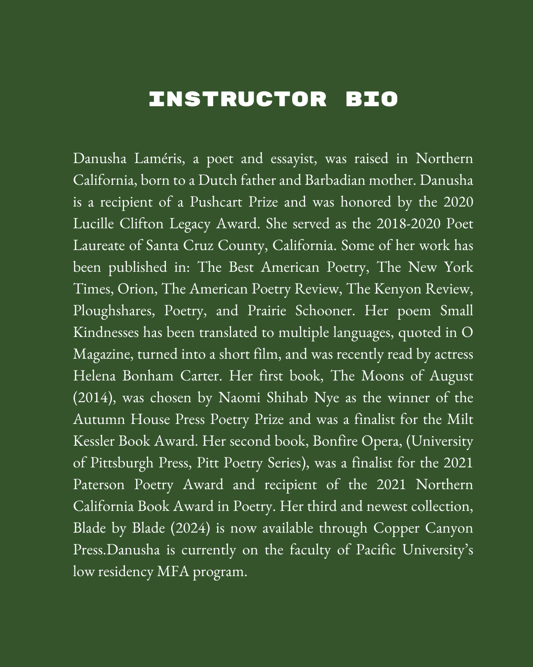 Writing the Broken Poem w/ Danusha Lameris