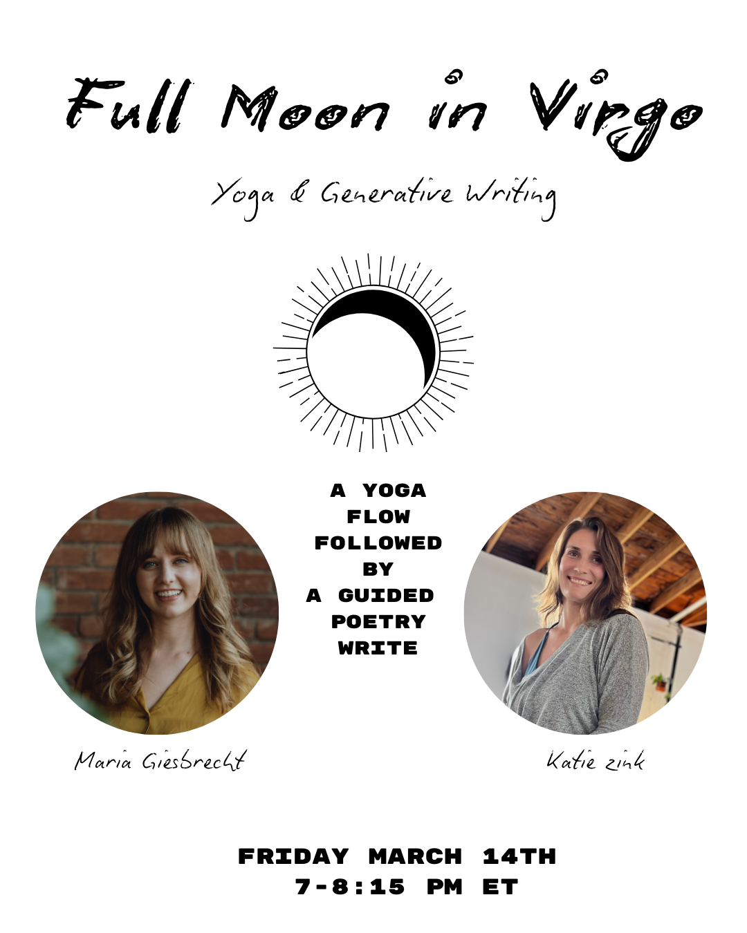 Full Moon in Virgo: Yoga & Poetry